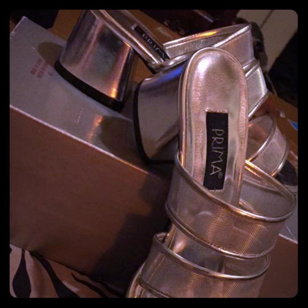 Silver heels/platforms